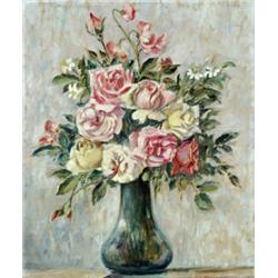 Max Kuehne (American 1880-1968) Roses Signed Kuehne l.c.; also inscribed Max Ku...