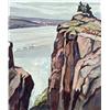 Image 1 : Edgar Hewitt Nye (American 1879-1943) Cliff Along a Riverbend Signed E. Nye l.r...