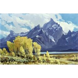 Conrad Schwiering (American 1916-1986) Colorado Aspens Signed Schwiering (c) l....