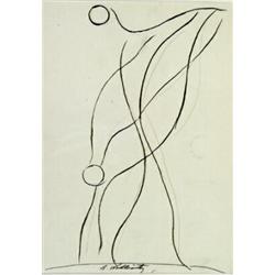 Abraham Walkowitz (American 1878-1965) Two Dancers Signed A. Walkowitz l.c. ...