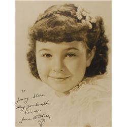 Jane Withers Oversized Signed Photograph