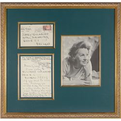 Greta Garbo Autograph Letter Signed