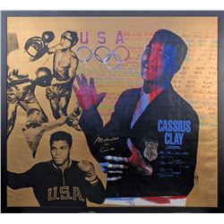 Steve Kaufman Pop Art Signed by Muhammad Ali