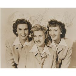 Andrews Sisters Signed Photograph
