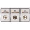Image 1 : LOT OF ( 3 ) 1943-S JEFFERSON NICKELS, NGC MS-66