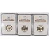 Image 1 : LOT OF ( 3 ) 1945-P JEFFERSON NICKEL, NGC MS-66