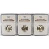 Image 1 : 1943, 44, 45 JEFFERSON NICKELS NGC MS-66