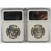 Image 2 : LOT OF ( 2 ) 1957-D FRANKLIN HALF DOLLARS, NGC MS64 FBL