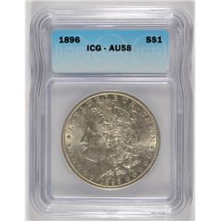 1896 MORGAN DOLLAR ICG AU-58
