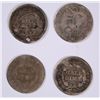 Image 2 : (4) LOW GRADE SEATED HALF DIMES