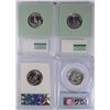 Image 2 : (4) PROOF SLABBED WASHINGTON QUARTER'S (57, 60, 71, 76-S 40%)