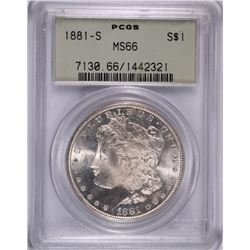 1881-S MORGAN DOLLAR PCGS MS-66 (OGH)