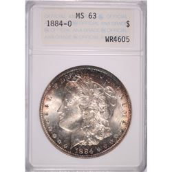 1884-O MORGAN DOLLAR ANACS MS-63