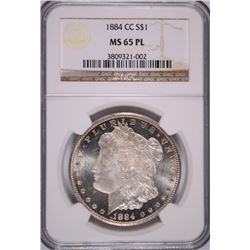 1884-CC MORGAN DOLLAR NGC MS-65 PL !!!