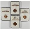 Image 1 : LOT OF ( 4 ) 1937 LINCOLN CENTS, NGC MS-66 RED