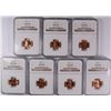 Image 1 : LOT OF ( 7 ) 1958-D LINCOLN CENTS, NGC MS-66 RED