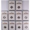 Image 1 : LOT OF ( 10 ) 1956 ROOSEVELT DIMES, NGC MS-66