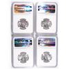 Image 2 : LOT OF ( 4 ) 1955 WASHINGTON QUARTERS, NGC MS-65