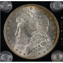 1889 MORGAN SILVER DOLLAR, MS-64++ SUPER!