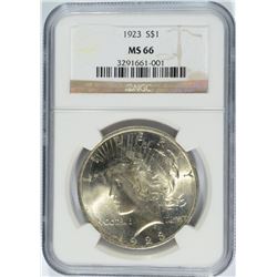 1923 PEACE SILVER DOLLAR NGC MS-66 VERY NICE
