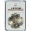 Image 1 : 1923 PEACE SILVER DOLLAR NGC MS-66 VERY NICE