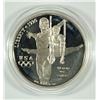 Image 1 : 1995 P OLYMPICS GYMNAST SILVER DOLLAR PROOF IN BOX