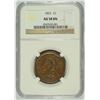 Image 1 : 1853 LARGE CENT NGC AU 58 BN