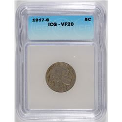 1917-S BUFFALO NICKEL ICG VF-20