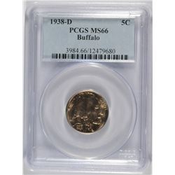 1938-D BUFFALO NICKEL PCGS MS-66