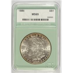 1886 MORGAN DOLLAR NTC MS-65