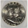 Image 2 : 1961-D FRANKLIN HALF ANACS MS-63