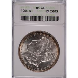 1904 MORGAN DOLLAR ANACS MS-64