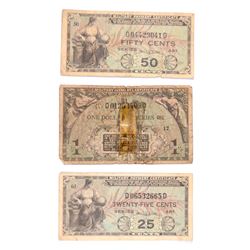 (3) MISC MILITARY PAYMENT CETIFICATE'S