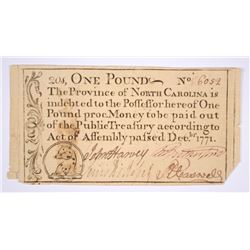 1771 ONE POUND PROVINCE OF NORTH CAROLINA