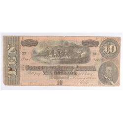 1864 $10 CONFEDERATE STATES OF AMERICA