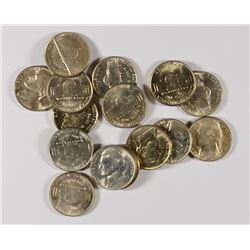 ( 15 ) GEM BU 1944 SILVER WAR NICKELS, TOUGH!