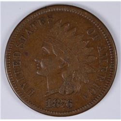 1876 INDIAN HEAD CENT, VF/XF