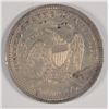 Image 2 : 1874 ARROWS SEATED LIBERTY QUARTER AU/BU TONED