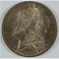 1883-O MORGAN SILVER DOLLAR, ORIGINAL MS-62  COLOR!