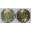 Image 1 : (2) 1922 PEACE SILVER DOLLAR, BOTH AU/BU