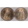 Image 2 : 1923 AND 1924 PEACE SILVER DOLLARS, AU/BU
