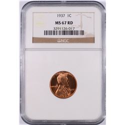 1937 LINCOLN CENT, NGC MS-67!