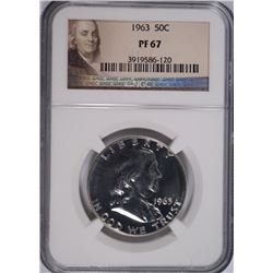 1963 FRANKLIN HALF DOLLAR, NGC PROOF-67