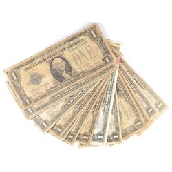 (14) DAMAGED $1 SILVER CERTIFICATE'S (FUNNY BACK)