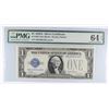Image 1 : 1928 $1 SILVER CERTIFICATE (FUNNY BACK) PMG 64 EPQ