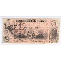 1858 $2 COMERCIAL BANK OF INDIANA (TERRE HAUTE, IN)