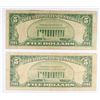 Image 2 : (2) $5 SILVER CERTIFICATE (BLUE SEAL)