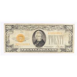 1928 $20 US GOLD CERTIFICATE