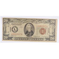1934 $20 FEDERAL RESERVE NOTE (HAWAII)