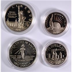 (2) 1986 STATUE OF LIBERTY COMMEMORATIVE 2 PIECE Pf. SETS IN VELVET INNER BOXES